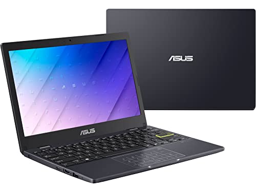 ASUS 2022 11.6" HD Laptop, Intel Celeron N4020 Processor, 4GB RAM, 64GB eMMC Flash Memory, Intel HD Graphics, HD Webcam, Star Black, Windows 11 S, 32GB SnowBell USB Card