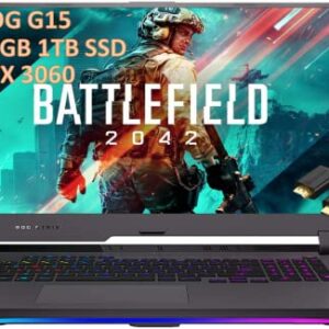 ASUS ROG Strix G15 G513RM 15.6" FHD 300Hz (DDR5 32GB RAM, 1TB PCIe SSD, AMD 8-Core Ryzen 7 6800H (Beat i7-11800H), RTX 3060) IPS Gaming Laptop, RGB Backlit, Type-C, Wi-Fi 6E, IST HDMI, Win 11 Home