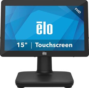 elo elopos 15″ point of sale system, 15-inch 1080p full hd touchscreen with i5, win 10, 8gb ram, 128gb ssd, and stand with connection hub