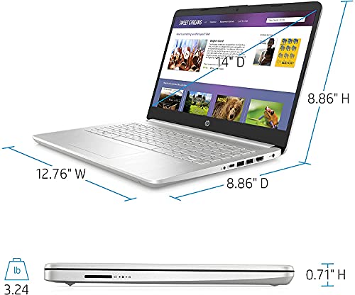 HP 2022 New Flagship 14 Laptop: 14" FHD IPS Display, Dynamic 4-Core Intel i3-1125G4(Upto 3.7GHz), 16GB RAM, 256GB SSD, UHD Graphics, Backlit-KYB, FP-Reader, WiFi, Fast Charge, HDMI, USB-C, Win10S, TF