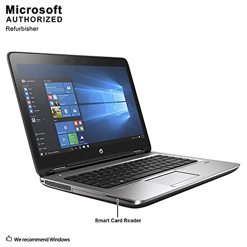 HP ProBook 640 G3 14 Inch Laptop PC, Intel Core i5-7200U up to 3.1GHz, 8G DDR4, 256G SSD, VGA, DP, Windows 10 Pro 64 Bit Multi-Language Support English/French/Spanish(Renewed)