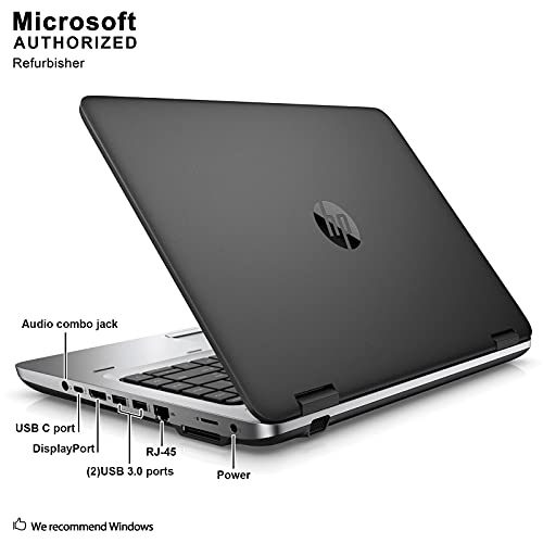 HP ProBook 640 G3 14 Inch Laptop PC, Intel Core i5-7200U up to 3.1GHz, 8G DDR4, 256G SSD, VGA, DP, Windows 10 Pro 64 Bit Multi-Language Support English/French/Spanish(Renewed)