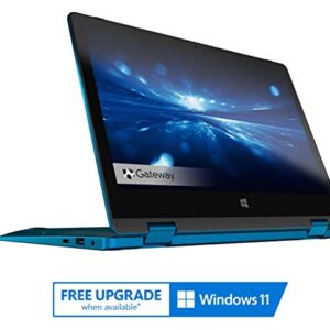 Gateway Newest Touchscreen 11.6 HD 2-in-1 Convertible Laptop in Blue Intel N4020 4GB RAM 64GB SSD Mini-HDMI Webcam Windows 10 S (Renewed) (GT-116)