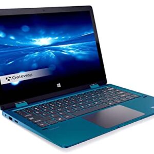 Gateway Newest Touchscreen 11.6 HD 2-in-1 Convertible Laptop in Blue Intel N4020 4GB RAM 64GB SSD Mini-HDMI Webcam Windows 10 S (Renewed) (GT-116)