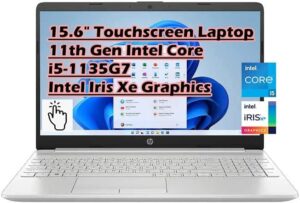 hp 15.6″ touchscreen laptop, core i5-1135g7(>i7-1065g7), 4.2 ghz, bluetooth 4.2, 720p webcam, type-c, intel iris xe graphics, hdmi, windows 11,w/ hdmi cable (16gb ram | 1tb ssd)
