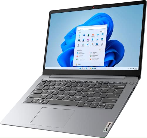 Lenovo Ideapad 1i Thin Light Laptop, 14.0" HD Display, Intel Celeron N4020(up to 2.80 GHz), 4GB RAM 192GB Storage(64GB eMMC+ 128GB Micro SD), WiFi 6, Webcam, 10Hr Battery, Windows 11 S, Cloud Grey
