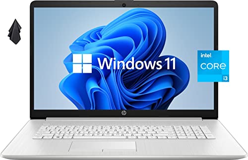 HP 2022 Pavilion 17 Laptop, 17.3" HD+ Anti-Glare Display, 11th Gen Intel Core i3-1115G4, 16GB RAM, 256 GB PCIe SSD, Wireless-AC, Webcam, Long Battery Life, Windows 11, Silver (Latest Model)