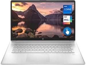 hp 17 laptop, 17.3″ hd+ touchscreen, 12th gen intel i7-1255u processor, 64gb ddr4 ram, 1tb ssd, wi-fi 6, webcam, backlit keyboard, fingerprint reader, hdmi, windows 11 home, silver