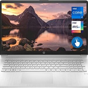 HP 17 Laptop, 17.3" HD+ Touchscreen, 12th Gen Intel i7-1255U Processor, 64GB DDR4 RAM, 1TB SSD, Wi-Fi 6, Webcam, Backlit Keyboard, Fingerprint Reader, HDMI, Windows 11 Home, Silver