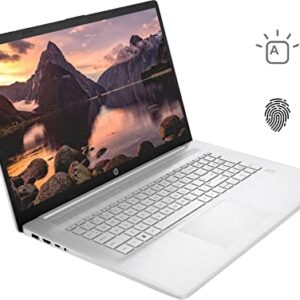 HP 17 Laptop, 17.3" HD+ Touchscreen, 12th Gen Intel i7-1255U Processor, 64GB DDR4 RAM, 1TB SSD, Wi-Fi 6, Webcam, Backlit Keyboard, Fingerprint Reader, HDMI, Windows 11 Home, Silver