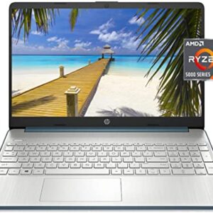 HP 2022 15.6" FHD Laptop Computer, AMD Ryzen 5-5500U Processor(Beats Intel i7-1065G7), 8GB RAM, 256GB PCIe SSD, AMD Radeon Graphics, HD Webcam, Bluetooth, Wi-fi, Win 11, Blue, 32GB USB Card