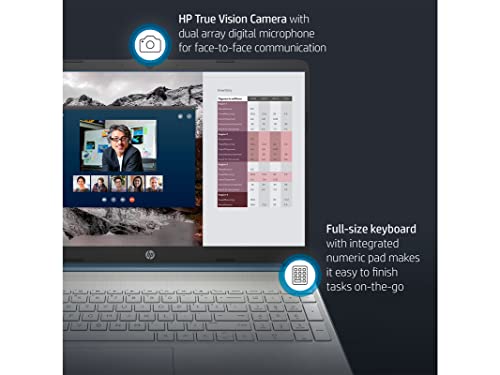HP 2022 15.6" FHD Laptop Computer, AMD Ryzen 5-5500U Processor(Beats Intel i7-1065G7), 8GB RAM, 256GB PCIe SSD, AMD Radeon Graphics, HD Webcam, Bluetooth, Wi-fi, Win 11, Blue, 32GB USB Card