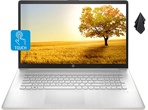 2021 Newest HP Pavilion 17 Laptop, 17.3" HD+ Touchscreen Screen, AMD Ryzen 3 5300U(Beats i7-8265U), 16 GB RAM, 512GB PCIe NVMe SSD, Long Battery Life, Webcam, Mics, WiFi, Windows 10 Home, Gold