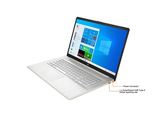 2021 Newest HP Pavilion 17 Laptop, 17.3" HD+ Touchscreen Screen, AMD Ryzen 3 5300U(Beats i7-8265U), 16 GB RAM, 512GB PCIe NVMe SSD, Long Battery Life, Webcam, Mics, WiFi, Windows 10 Home, Gold