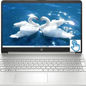 HP 15.6" HD Touchscreen Business &Home Laptop, AMD Ryzen 3 3250U, 8GB DDR4, 256GB NVMe SSD, HDMI Bluetooth WiFi Webcam, Long Battery Life, Natural Silver, Windows 11 Home, Goldoxis Card