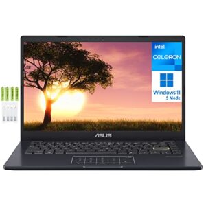 ASUS 2023 14" HD Laptop Computer for Home and Student, Intel Celeron N4020 Processor, 4GB RAM 64GB eMMC, NumberPad, Wi-Fi, Webcam, HDMI, 12 Hours Battery Life, Windows 11 Home(S Mode), w/Battery