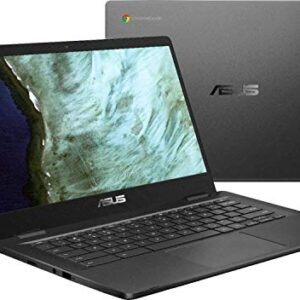 ASUS Chromebook 14" HD LED-Backlit Screen Laptop, Intel Celeron N3350, 4GB DDR4, 32GB eMMC SSD, Wi-Fi, Bluetooth, Webcam, Online Class Ready, Chrome OS, TWE 64GB MicroSD Card