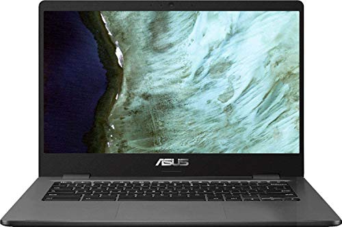 ASUS Chromebook 14" HD LED-Backlit Screen Laptop, Intel Celeron N3350, 4GB DDR4, 32GB eMMC SSD, Wi-Fi, Bluetooth, Webcam, Online Class Ready, Chrome OS, TWE 64GB MicroSD Card