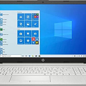 HP 15 Laptop, 11th Generation Intel Core i3-1115G4, Intel UHD Graphics,8 GB RAM, 256 GB SSD, 15.6-inch Full HD Display, Windows 10 Home, 802.11ac, Bluetooth, HDMI, Silver W/ Silmarils Accessories