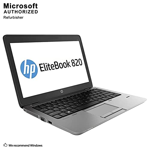HP EliteBook 820 G2 12.5 Inch Laptop , Intel Core i7 5600U up to 3.2GHz, 16G DDR3L, 500G, WiFi, BT 4.0, VGA, DP, USB 3.0, Win 10 64 Bit-Multi-Language, English/Spanish/French(CI7)(Renewed)