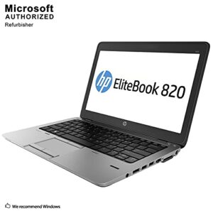 HP EliteBook 820 G2 12.5 Inch Laptop , Intel Core i7 5600U up to 3.2GHz, 16G DDR3L, 500G, WiFi, BT 4.0, VGA, DP, USB 3.0, Win 10 64 Bit-Multi-Language, English/Spanish/French(CI7)(Renewed)