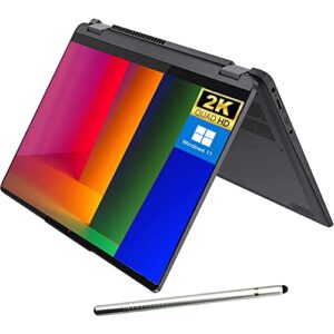 lenovo flex 5 2-in-1 2k touchscreen laptop, 14″ 16:10 qhd (2240 x 1400) display, amd ryzen 7 5700(upto 4.3ghz, 8-core), backlit kb, wifi-6, fingerprint, w/ stylus pen, win11 h(16gb|1tb ssd)