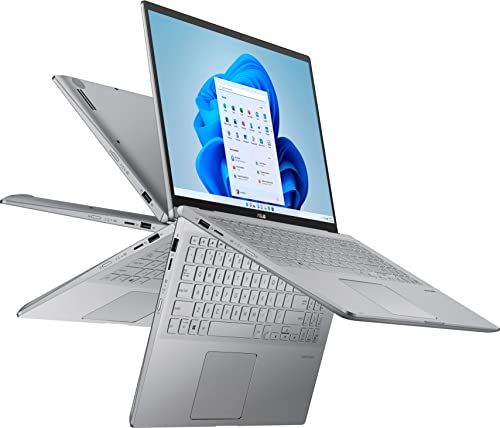 Asus Zenbook Flip 15 2-in-1 Laptop 15.6” FHD IPS Slim bezels Touchscreen AMD Ryzen 5000 Series Octa-core Ryzen 7 5700U (Beat i7-10710U) 8GB RAM 256GB SSD GeForce MX450 2GB Backlit Win11 Silver + Pen