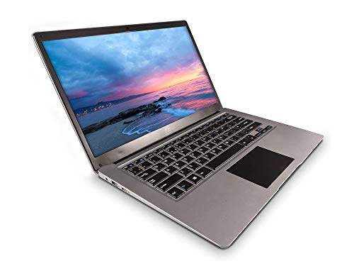 14.1" Full HD Windows Laptop PC (Windows 10, 4GB RAM, Dual Band 5GHz WiFi (2X WiFi Speeds), T90B Pro Model, Lapbook, Intel Quad-Core, USB 3.0, Bluetooth, Laptop Compute (64GB)