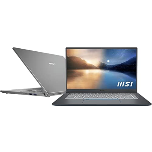 MSI Prestige 15 Thin and Performance Driven Laptop: 15.6" FHD 1080p, Intel Core i5- 155G7, NVIDIA GeForce GTX 1650, 16GB, 512GB SSD, Thunderbolt, WiFi 6E, Win10PRO, Carbon Gray (A11SC-048)