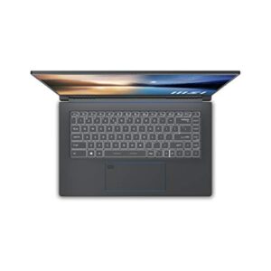 MSI Prestige 15 Thin and Performance Driven Laptop: 15.6" FHD 1080p, Intel Core i5- 155G7, NVIDIA GeForce GTX 1650, 16GB, 512GB SSD, Thunderbolt, WiFi 6E, Win10PRO, Carbon Gray (A11SC-048)