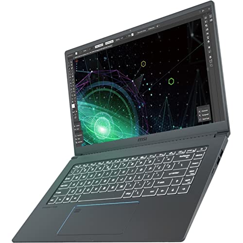 MSI Prestige 15 Thin and Performance Driven Laptop: 15.6" FHD 1080p, Intel Core i5- 155G7, NVIDIA GeForce GTX 1650, 16GB, 512GB SSD, Thunderbolt, WiFi 6E, Win10PRO, Carbon Gray (A11SC-048)