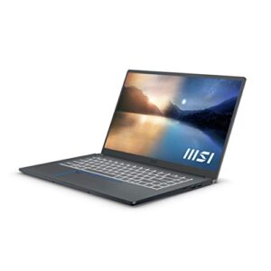 MSI Prestige 15 Thin and Performance Driven Laptop: 15.6" FHD 1080p, Intel Core i5- 155G7, NVIDIA GeForce GTX 1650, 16GB, 512GB SSD, Thunderbolt, WiFi 6E, Win10PRO, Carbon Gray (A11SC-048)