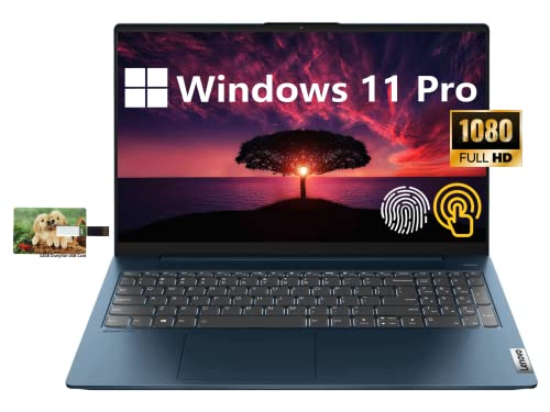 Lenovo IdeaPad 5i Business Laptop, 15.6" FHD Touchscreen Display, Intel Core i7-1165G7, Windows 11 Pro, 12GB RAM 1TB SSD,32GB Durlyfish USB Card