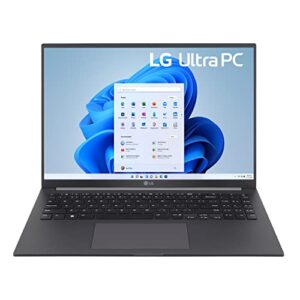 LG UltraPC 16U70Q Thin and Lightweight Laptop, 16” (1920 x 1200) Anti-Glare IPS Display, Ryzen 7 Processor, 16GB Memory – 512GB Solid State Drive, WiFi 6, Windows 11, Gray