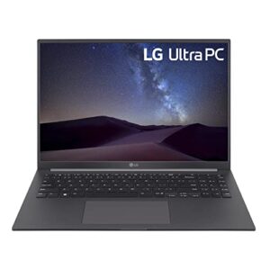 lg ultrapc 16u70q thin and lightweight laptop, 16” (1920 x 1200) anti-glare ips display, ryzen 7 processor, 16gb memory – 512gb solid state drive, wifi 6, windows 11, gray