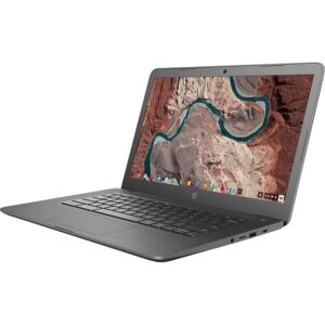 HP 2022 Chromebook 14" HD Portable Laptop, Intel Core Celeron N3350 Processor, 4GB RAM, 32GB EMMC, Long Battery Life, Webcam, Bluetooth, Wi-Fi, Chrome OS, Black