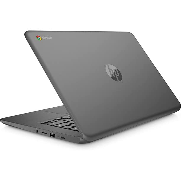 HP 2022 Chromebook 14" HD Portable Laptop, Intel Core Celeron N3350 Processor, 4GB RAM, 32GB EMMC, Long Battery Life, Webcam, Bluetooth, Wi-Fi, Chrome OS, Black