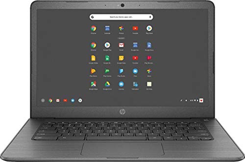 HP 2022 Chromebook 14" HD Portable Laptop, Intel Core Celeron N3350 Processor, 4GB RAM, 32GB EMMC, Long Battery Life, Webcam, Bluetooth, Wi-Fi, Chrome OS, Black