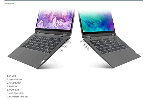 Latest Lenovo IdeaPad Flex 5 15IIL05 2 in 1 Laptop 15.6" FHD (1920 x 1080) IPS Touchscreen Intel 4-Core i7-1065G7 (1.3/3.9 GHz) 16GB DDR4 RAM 1TB PCIe SSD Fingerprint Win 10 Home - Graphite Grey