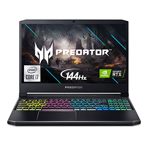 Acer Predator Helios 300 Gaming Laptop, Intel i7-10750H, NVIDIA GeForce RTX 3060 Laptop GPU, 15.6" Full HD 144Hz 3ms IPS Display, 16GB DDR4, 512GB NVMe SSD, WiFi 6, RGB Keyboard, PH315-53-71HN