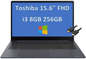 toshiba 2022 latest dynabook satellite pro c50-h 15.6” fhd (10th gen intel core i3-1005g1 (beat i5-8250u), 8gb ram, 256gb ssd, hd ips) business laptop, webcam, type-c, windows 10, graphite black