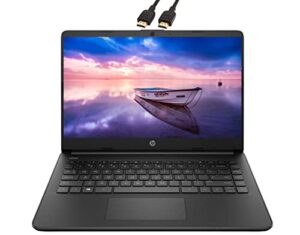 2022 newest hp premium 14-inch hd laptop| intel celeron n4020 to 2.8ghz 8gb ram 64gb ssd| webcam bluetooth hdmi usb-c wi-fi| win 11 s with 1 year ms 365| lioneye bundle| black