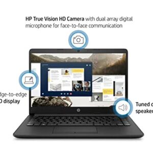 2022 Newest HP Premium 14-inch HD Laptop| Intel Celeron N4020 to 2.8GHz 8GB RAM 64GB SSD| Webcam Bluetooth HDMI USB-C Wi-Fi| Win 11 S with 1 Year MS 365| LIONEYE Bundle| Black