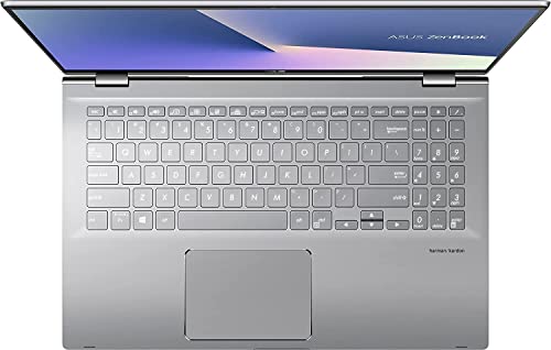 2022 Newest ASUS ZenBook 2 in 1 15.6” FHD Touch Screen Laptop | AMD Ryzen 7 5700U ( Beat i7-1165G7) | 8GB RAM | 256GB SSD | Backlit Keyboard | Windows 11 | Grey | with USB3.0 HUB Bundle