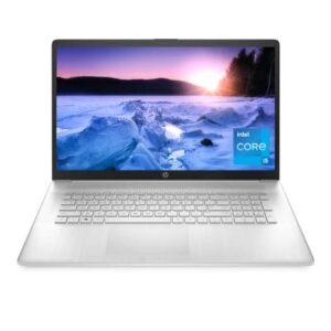 HP 17-inch Laptop, 11th Generation Intel Core i5-1135G7, Iris Xe Graphics, 8 GB RAM, 256 GB SSD, Windows 11 Home (17-cn0025nr,Natural Silver)