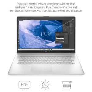 HP 17-inch Laptop, 11th Generation Intel Core i5-1135G7, Iris Xe Graphics, 8 GB RAM, 256 GB SSD, Windows 11 Home (17-cn0025nr,Natural Silver)