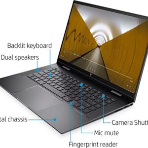 HP 2022 Newest Envy 2-in-1 x360 15.6" IPS FHD Touchscreen Laptop, AMD Ryzen 7 5700U(Beats Intel i9-10885H), 32GB DDR4 RAM, 1024GB SSD, Backlit Keyboard, Fingerprint, W/Stylus Pen, Win 10 Home, Black