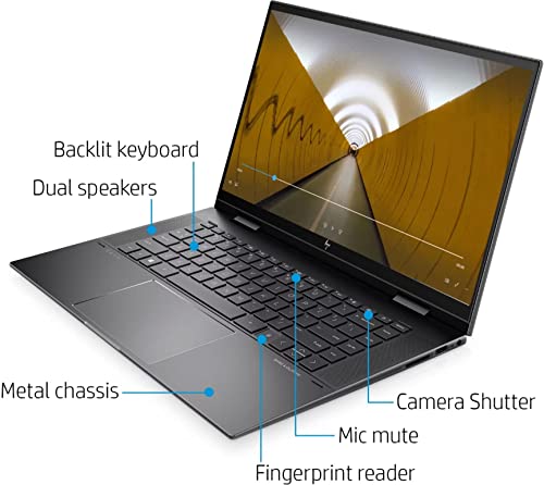 HP 2022 Newest Envy 2-in-1 x360 15.6" IPS FHD Touchscreen Laptop, AMD Ryzen 7 5700U(Beats Intel i9-10885H), 32GB DDR4 RAM, 1024GB SSD, Backlit Keyboard, Fingerprint, W/Stylus Pen, Win 10 Home, Black