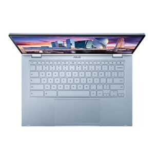 ASUS Chromebook Flip C433 2 in 1 Laptop, 14" Touchscreen FHD NanoEdge Display, Intel Core m3-8100Y Processor, 8GB RAM, 64GB eMMC Storage, Backlit Keyboard, Silver, Chrome OS, C433TA-AS384T