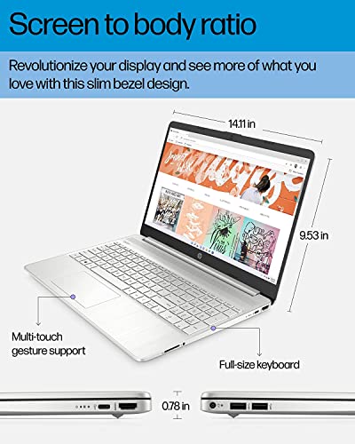 [Windows 11 Pro] HP 15 15.6" HD Business Laptop Computer, 8-Core AMD Ryzen 7 5700U (Beats i7-1180G7), 32GB RAM, 1TB PCIe SSD, Numeric Keypad, Fast Charge, Wi-Fi 6, Bluetooth, Long Battery Life, w/Hub